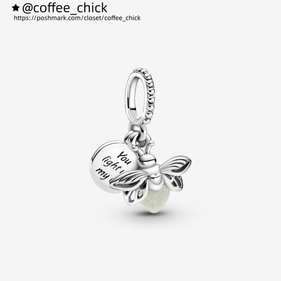 Pandora Glow-in-the-dark Firefly Dangle Charm - Picture 1 of 5